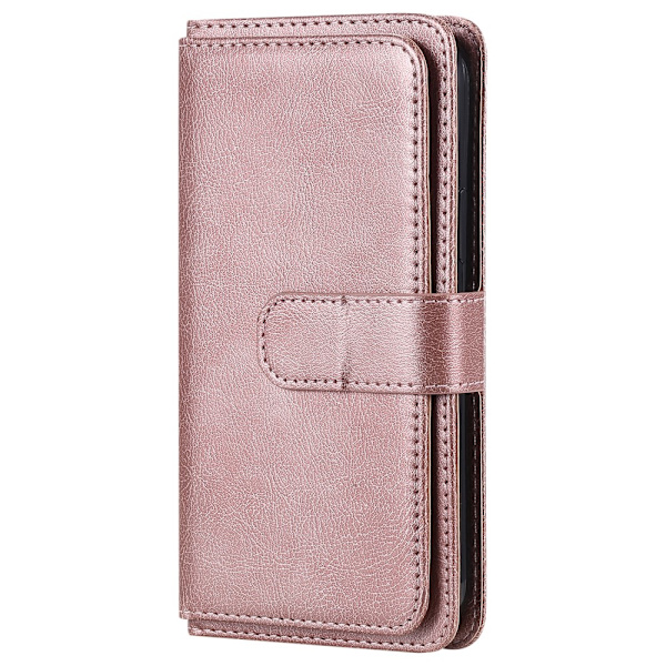 SKALO iPhone 16 Pro 10-lokeroa Lompakkokotelo - Ruusukulta Pink gold