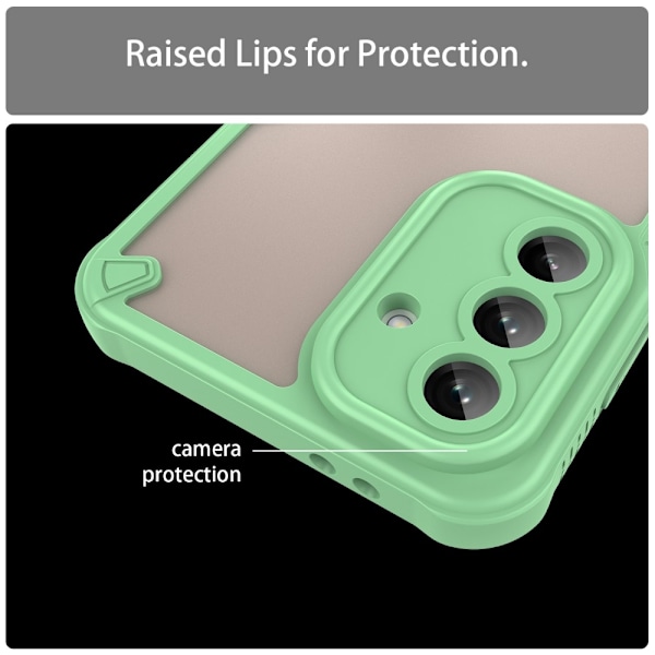 SKALO Samsung A56 5G Armor Hybrid Frosted Cover - Grøn Green