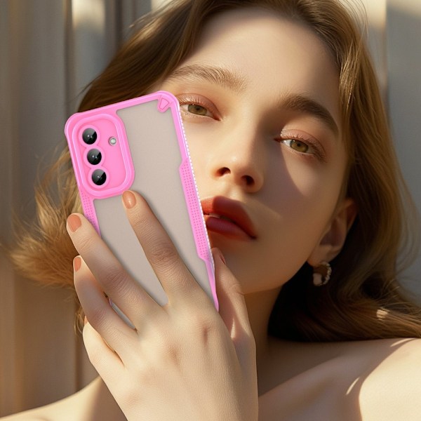 SKALO Samsung A36 5G Armor Hybrid Frosted Suojakuori - Pinkki Pink
