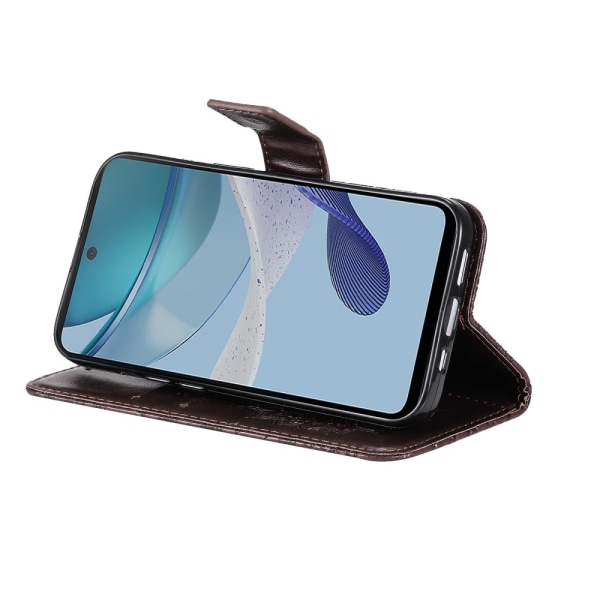 SKALO Motorola Moto G23 4G Mandala Plånboksfodral - Brun Brun