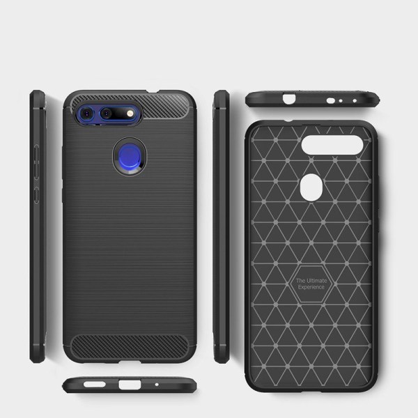 Stødsikkert Armour Carbon TPU cover Huawei Honor View 20 - flere farver Blue