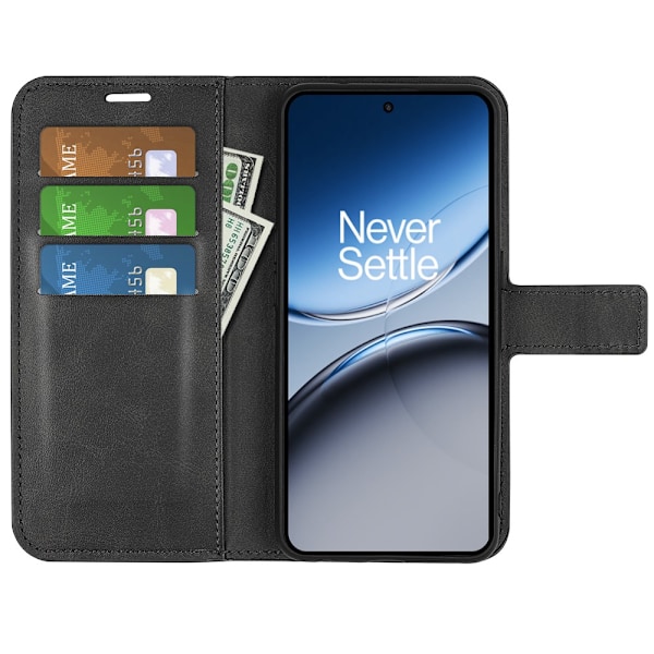 SKALO OnePlus Nord 4 Plånboksfodral i PU-Läder - Svart Svart