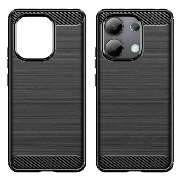 SKALO Xiaomi Redmi Note 13 4G Armor Carbon Stødsikker TPU-cover Black