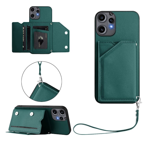 SKALO Nothing CMF Phone 2 Pro PU-læder Cover med Pung - Grøn Green