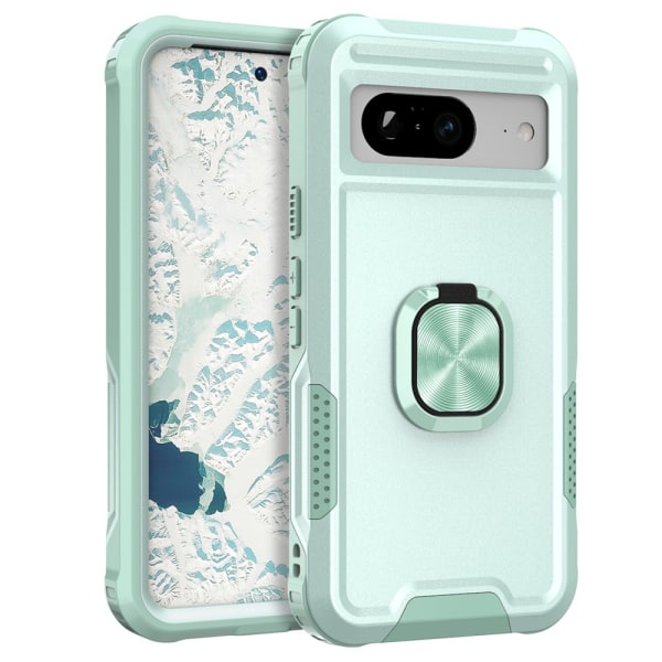 SKALO Google Pixel 8 Armor Hybridi metallirengas kuori - Turkoos Turquoise