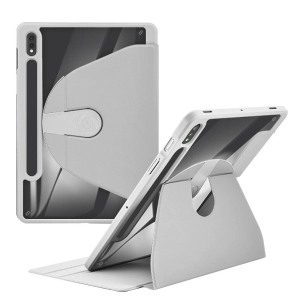 SKALO Samsung Tab S9+/S9+ FE 360 PU-Läder Fodral - Grå grå