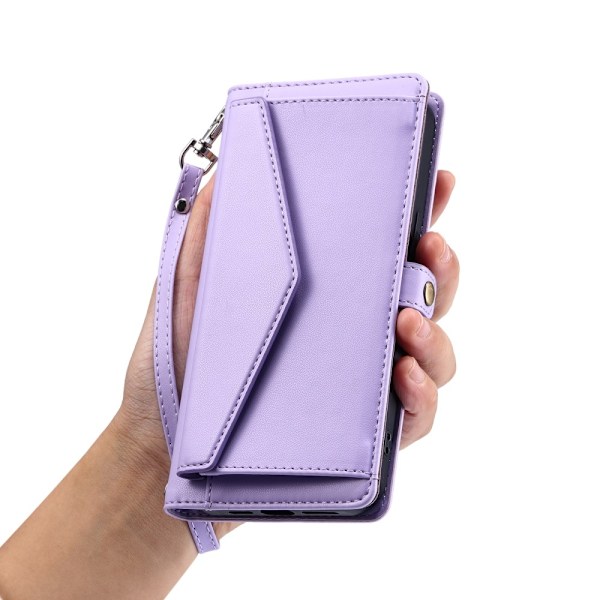 SKALO Xiaomi Redmi 14C PU-Läder Envelope Plånboksfodral - Lila Lila