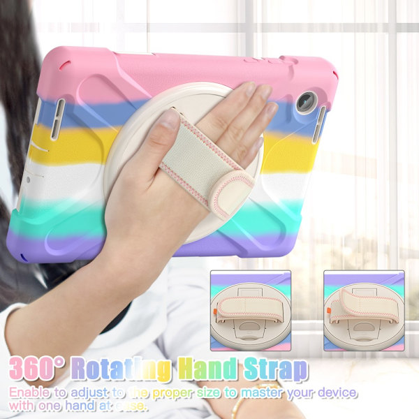 SKALO Lenovo Tab M8 Gen 4 Extra Stöttåligt Armor Shockproof Skal - Rainbow multifärg
