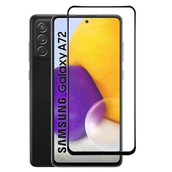 SKALO Samsung A72 Koko Näytön Panssarilasi Black
