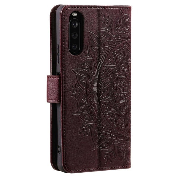 SKALO Sony Xperia 10 V Mandala Flip Cover - Brun Brown