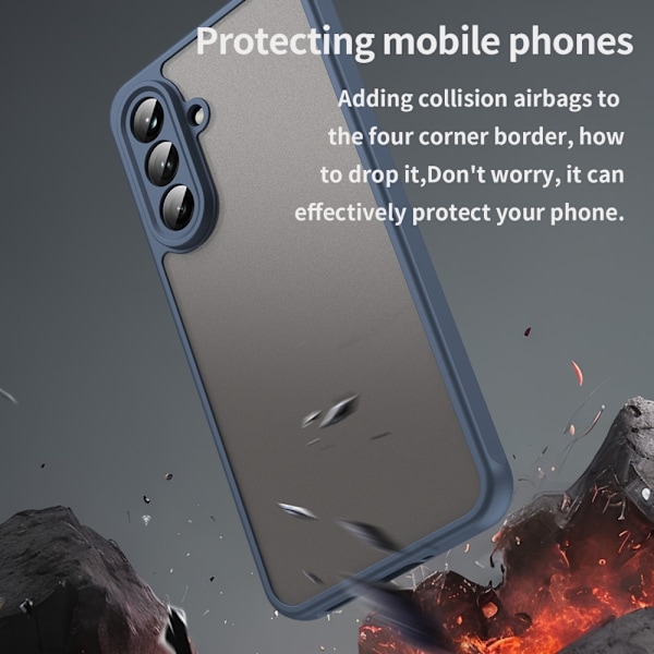 SKALO Samsung A56 5G Color Bumper Frosted Skal - Blå Blå