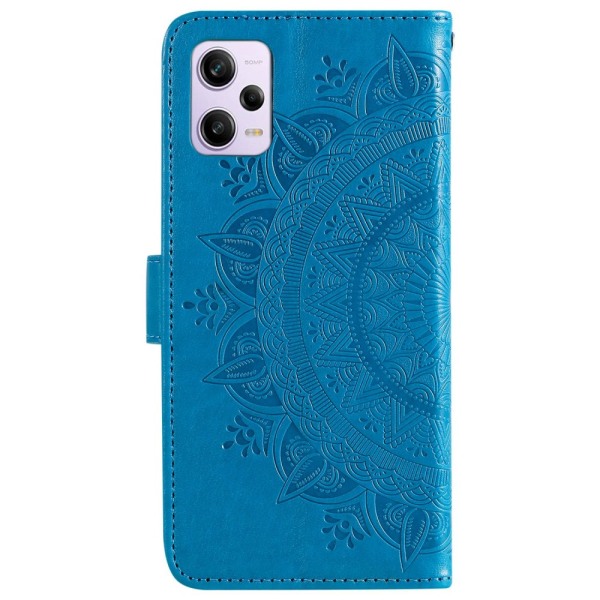 SKALO Xiaomi Redmi Note 12 Pro 5G Mandala Plånboksfodral - Blå Blå