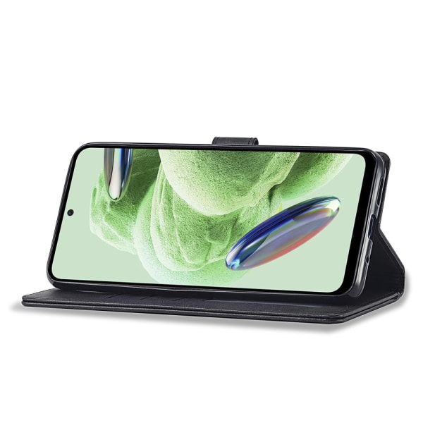 SKALO Xiaomi Redmi Note 12 5G LC.IMEEKE Pungetui i PU-læder - Sort Black