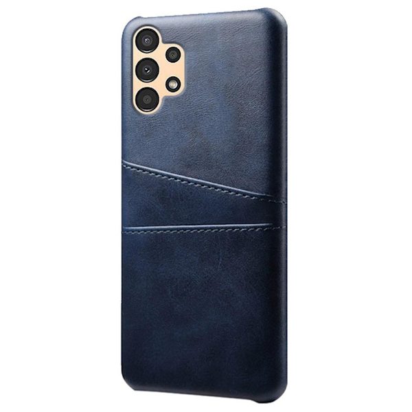 SKALO Samsung A13 4G PU-Läder Korthållare Skal - Blå Blå