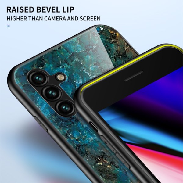 SKALO Samsung A54 5G Marmori karkaistu lasi TPU-suojakuori - #3 Multicolor