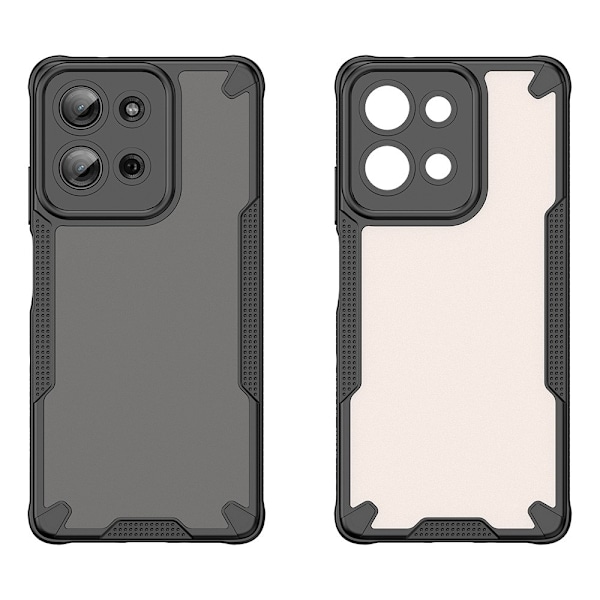 SKALO Motorola Moto G75 5G Armor Hybrid Frosted Skal - Svart Svart