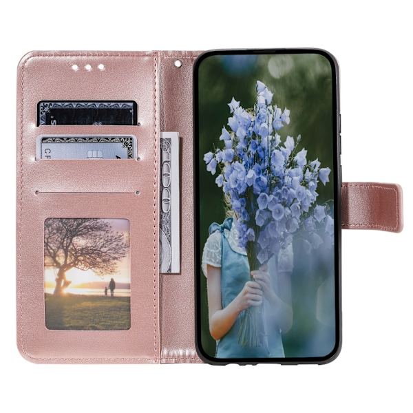 SKALO Samsung S24 Mandala lompakkokotelo - Ruusukulta Pink gold
