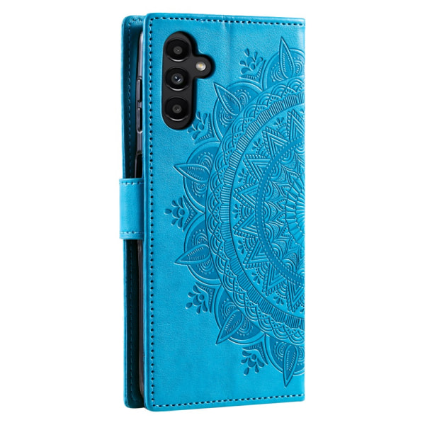 SKALO Samsung A15 4G Mandala Flip Cover - Blå Blue
