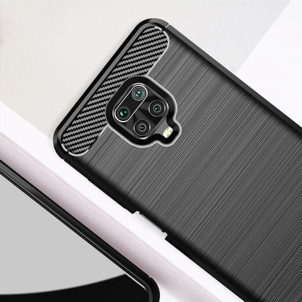 Iskunkestävä Armor Carbon TPU -kotelo Xiaomi Redmi Note 9 Pro - lisää Black