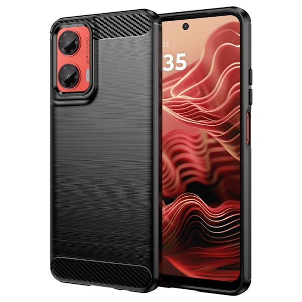 SKALO Motorola Moto G35 5G Armor Carbon Stöttåligt TPU-skal - Fler färger Svart