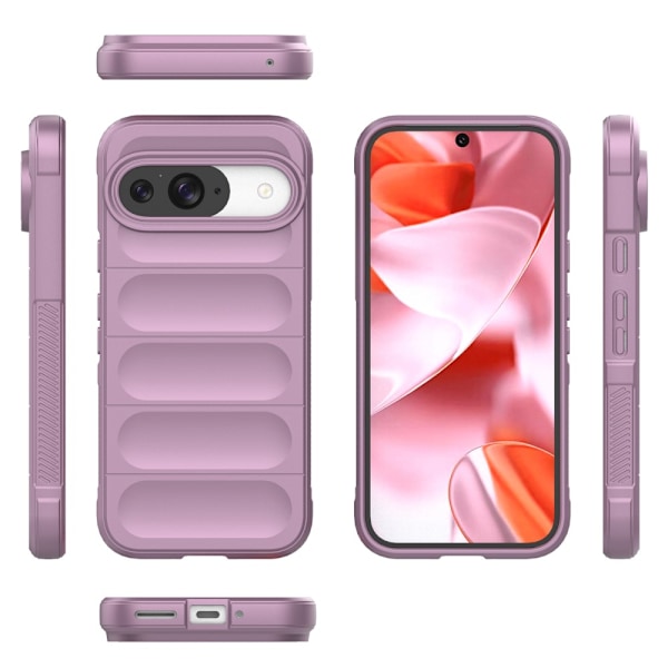 SKALO Google Pixel 9/9 Pro Rugged Bumpers TPU-suojakuori - Violetti Purple