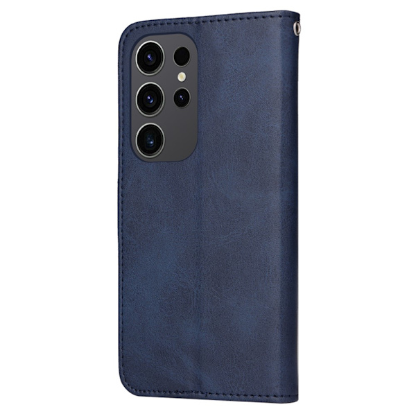 SKALO Samsung S24 Ultra PU-Läder Plånboksfodral - Fler färger Blå