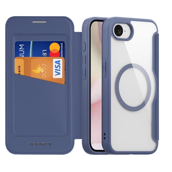 DUX DUCIS Skin X Pro Plånbok för iPhone 17e - Blå Blå