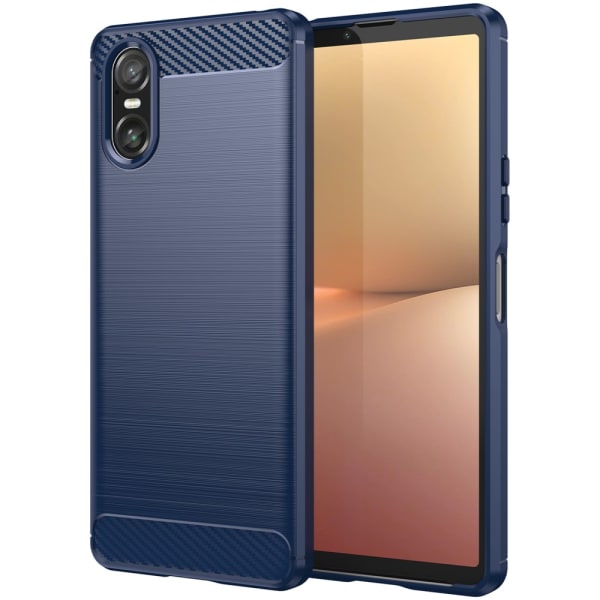 SKALO Sony Xperia 10 VI Armor Carbon Stødsikker TPU-cover - Vælg Blue