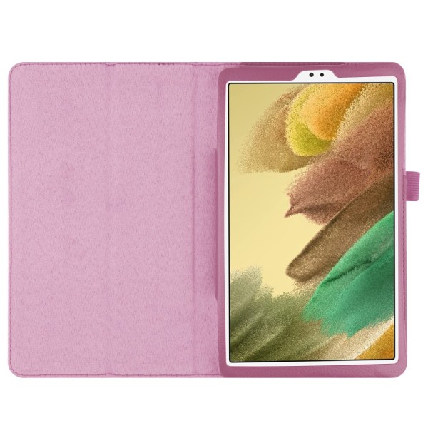 SKALO Samsung Tab A7 Lite Duofold Litchi Flip Cover - Lilla Purple