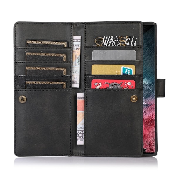 SKALO Samsung S24 Ultra Big Wallet Plånboksfodral - Svart Svart