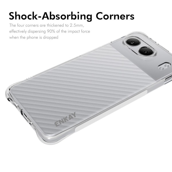 ENKAY OnePlus Nord 4 Corner Airbag TPU Suojakuori Transparent