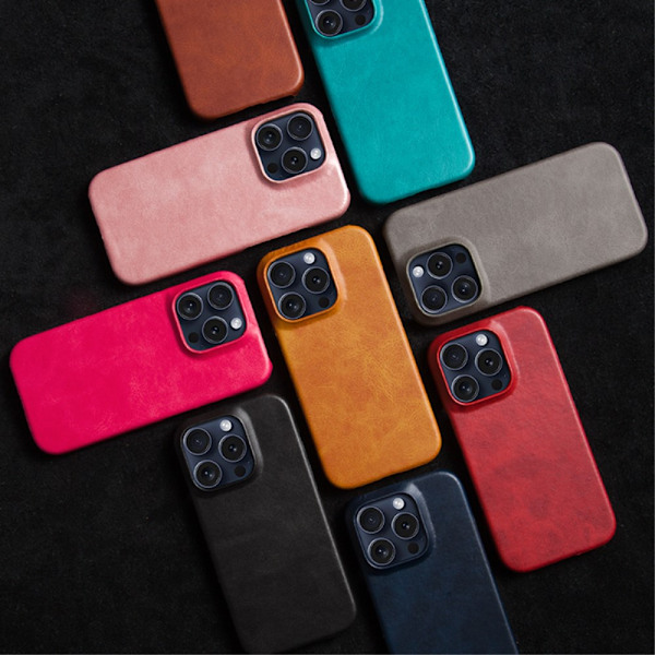 SKALO iPhone 16 Pro PU-Läder Skal - Brun Brun