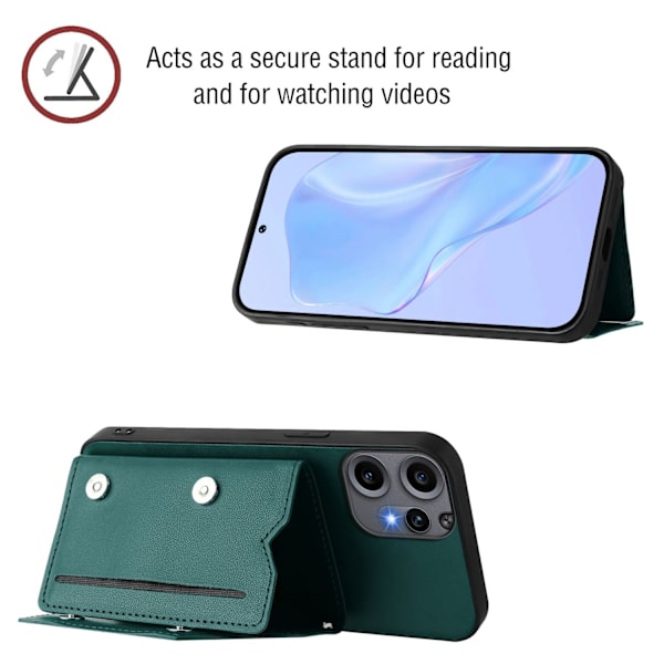 SKALO Nothing CMF Phone 2 Pro PU-læder Cover med Pung - Grøn Green