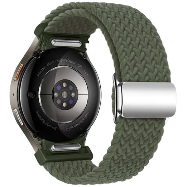 SKALO Flätat Tygarmband Samsung Watch 7 40mm/44mm - Fler färger Mörkgrön