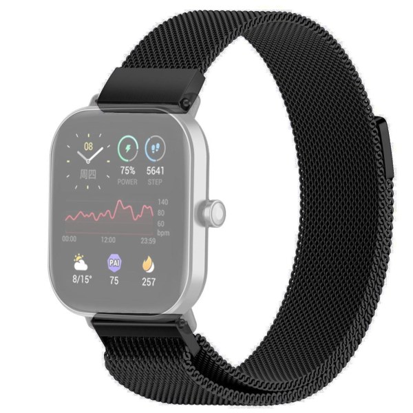 SKALO Milanese Loop till Amazfit Bip/Bip U/Bip U Pro/Bip S - Fler färger Svart
