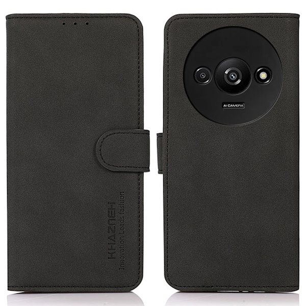 SKALO Xiaomi Redmi A3 KHAZNEH Plånboksfodral i PU-Läder - Svart Svart