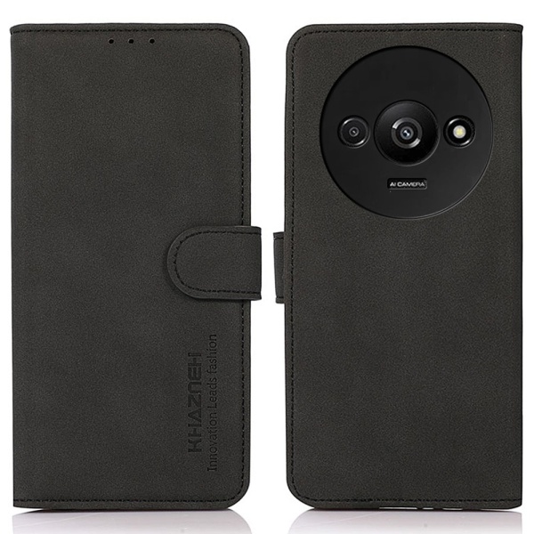 SKALO Xiaomi Redmi A3 KHAZNEH Pungetui i PU-læder - Sort Black