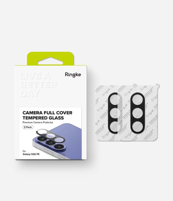 2-PAK Ringke Camera Full Cover Kamerabeskyttelse til Samsung Galaxy S26 FE - Sort Black