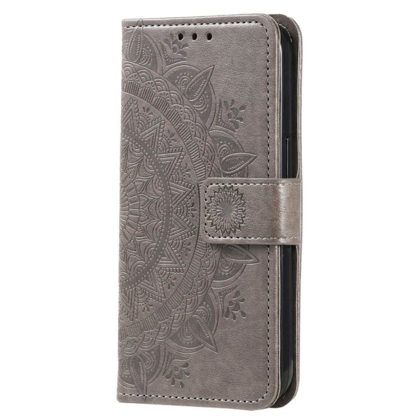 SKALO Xiaomi Redmi Note 12 4G Mandala Flip Cover - Grå Grey