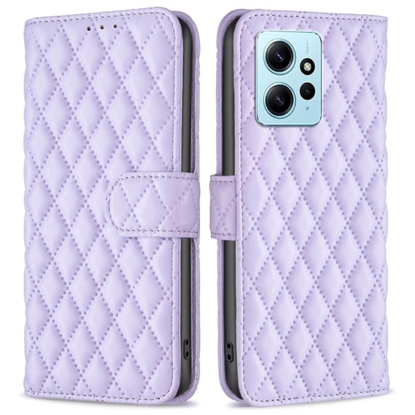 SKALO Xiaomi Redmi Note 12 4G BINFEN COLOR Quiltet Pung - Lilla Purple