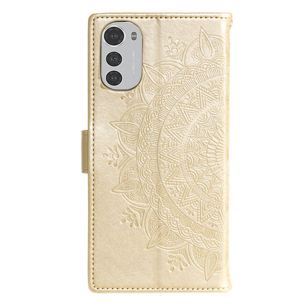 SKALO Motorola Moto E32/E32s Mandala Plånboksfodral - Guld Guld