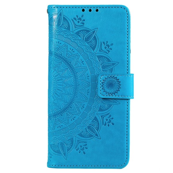 SKALO Motorola Moto G22 Mandala Flip Cover - Blå Blue