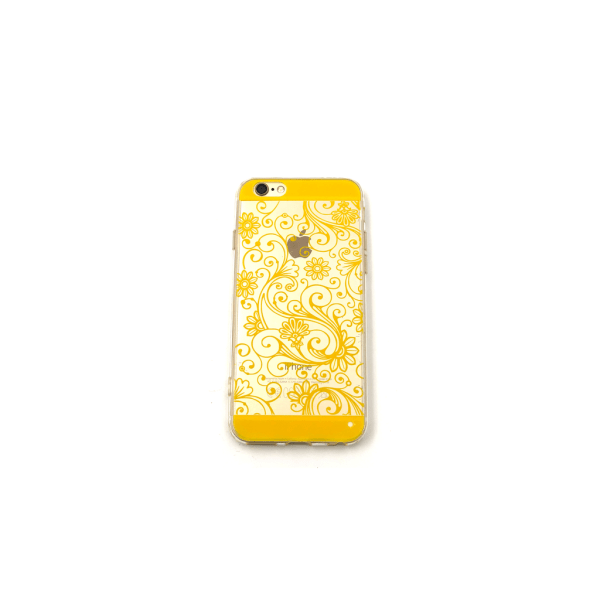 Flower Silikone TPU Cover til iPhone 6 / 6S - flere farver Yellow