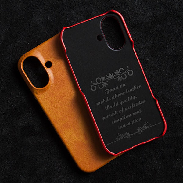 SKALO iPhone 16 PU-Läder Skal - Roséguld Rosa guld