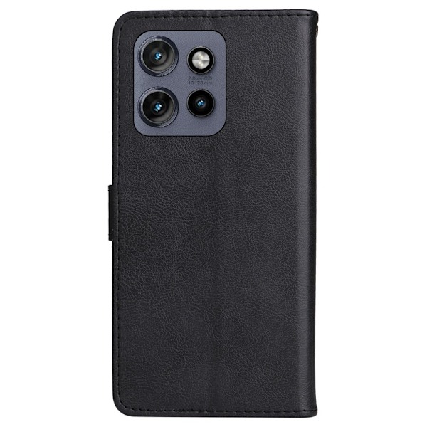 SKALO Motorola Edge 50 Neo 5G PU-Läder Plånboksfodral - Fler färger Svart
