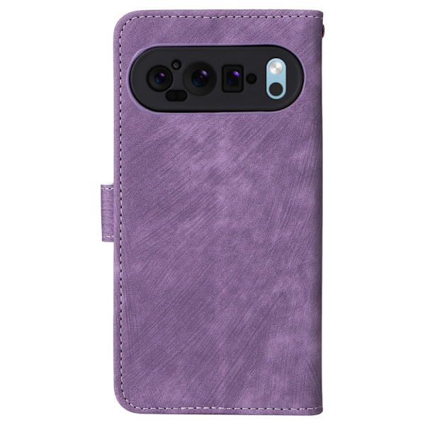 SKALO Google Pixel 9 Pro XL Flip Cover m. pung i PU-læder - Lilla Purple