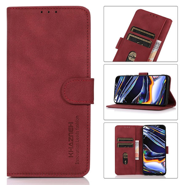 SKALO Xiaomi Redmi 14C KHAZNEH Plånboksfodral i PU-Läder - Röd Röd