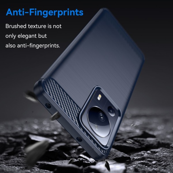 SKALO Xiaomi 13 Lite Armor Carbon Iskunkestävä TPU suojakuori - Valitse väri Blue