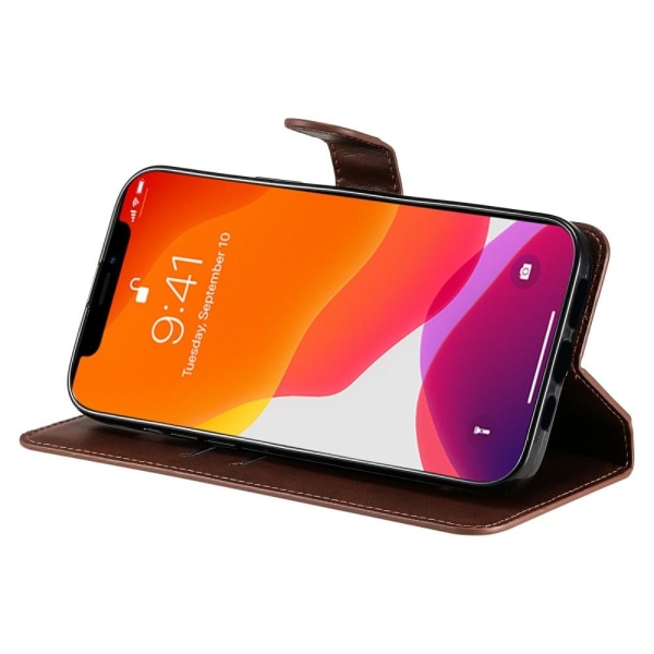 SKALO iPhone 13 Pro Max Klassiskt Plånboksfodral - Brun Brown