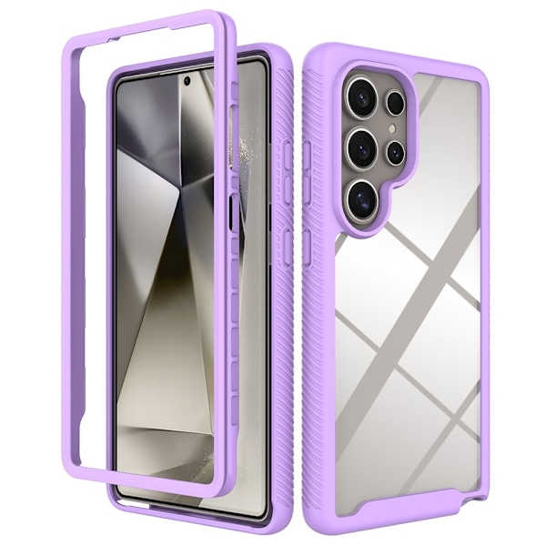 SKALO Samsung S25 Ultra Shockproof Clear Hybrid Skal - Lila Lila